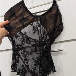 Tiger Mist Black Lace Karolina Top